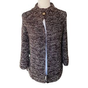BCBG MaxArzria Brown Open Front Cardigan Sweater SZ XL